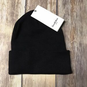 Goodfellow & co black tight knit beanie OS